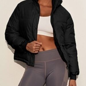 Quilted cropped puffer jacket Black or White Available*new*